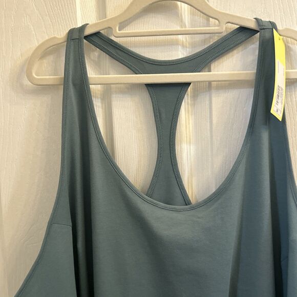 NWT All In Motion Women’s Plus 3X Green Racerback Tank Top Sleeveless Active - Picture 8 of 16